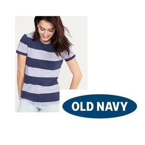 Old Navy Slim Fit Navy & Lavender Tee NWT